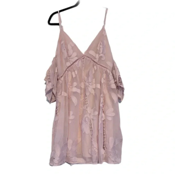 Lovers + Friends Wishful Dress in Nude Pink size Medium Revolve Mini Wedding - Picture 2 of 4